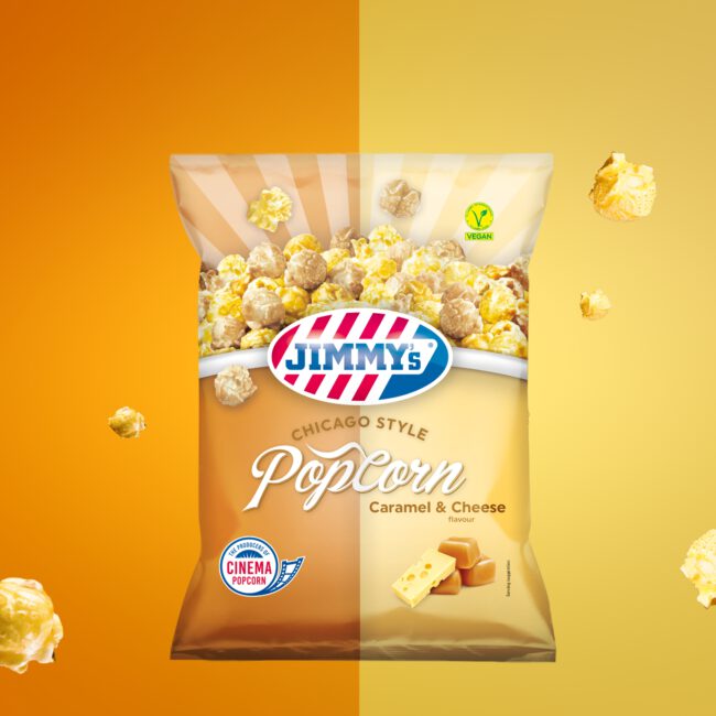 Jimmy's popcorn packshot